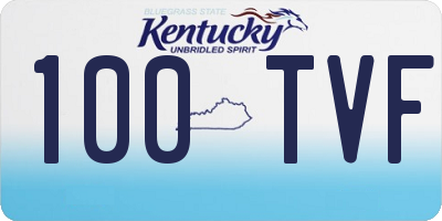 KY license plate 100TVF