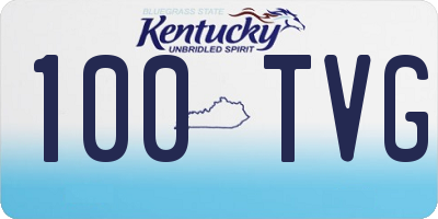 KY license plate 100TVG