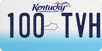 KY license plate 100TVH
