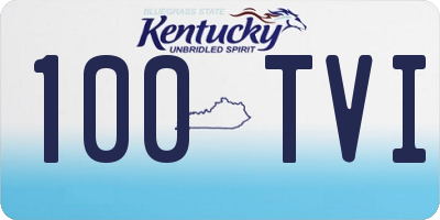 KY license plate 100TVI
