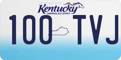 KY license plate 100TVJ