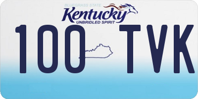 KY license plate 100TVK