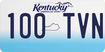 KY license plate 100TVN