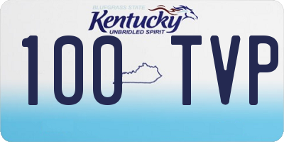 KY license plate 100TVP