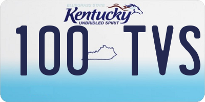 KY license plate 100TVS