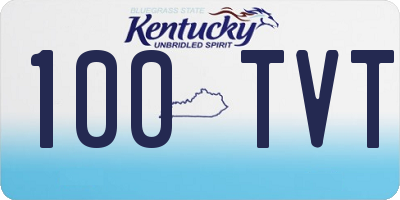 KY license plate 100TVT