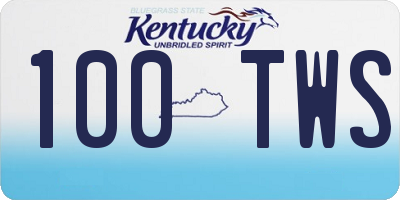 KY license plate 100TWS