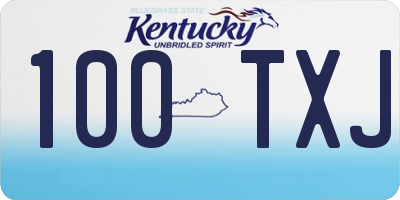 KY license plate 100TXJ