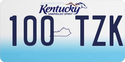 KY license plate 100TZK