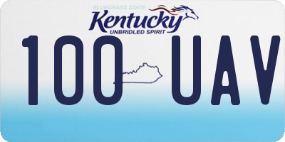 KY license plate 100UAV