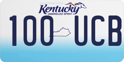 KY license plate 100UCB