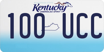 KY license plate 100UCC