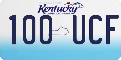 KY license plate 100UCF