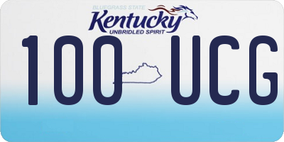 KY license plate 100UCG