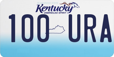 KY license plate 100URA