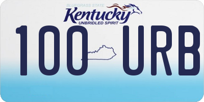KY license plate 100URB