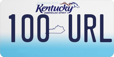 KY license plate 100URL
