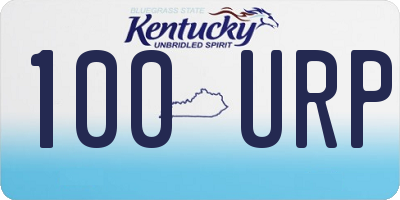 KY license plate 100URP