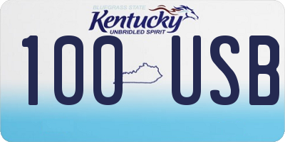 KY license plate 100USB