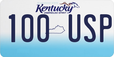 KY license plate 100USP