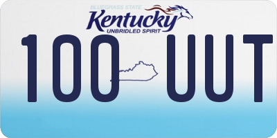 KY license plate 100UUT
