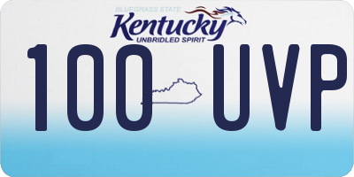 KY license plate 100UVP