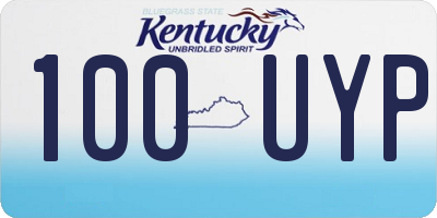 KY license plate 100UYP