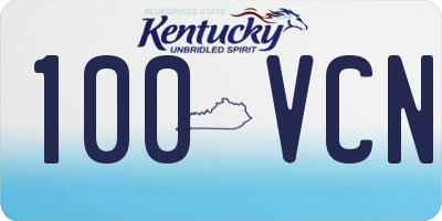 KY license plate 100VCN