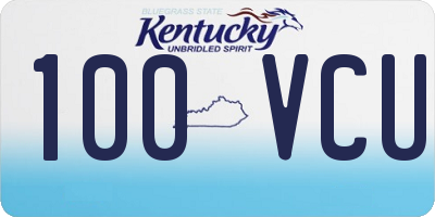 KY license plate 100VCU