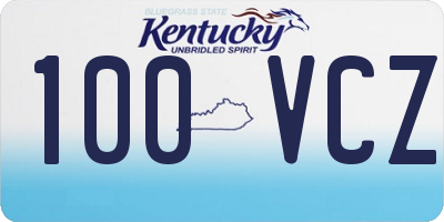 KY license plate 100VCZ
