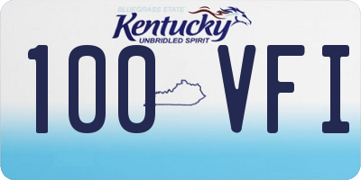 KY license plate 100VFI