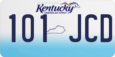 KY license plate 101JCD