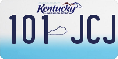 KY license plate 101JCJ