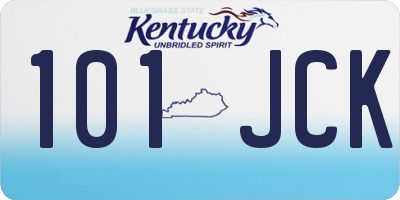 KY license plate 101JCK