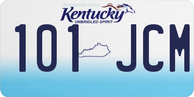 KY license plate 101JCM