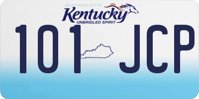 KY license plate 101JCP