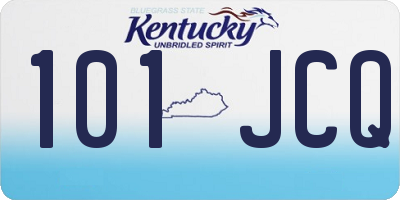 KY license plate 101JCQ