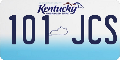 KY license plate 101JCS