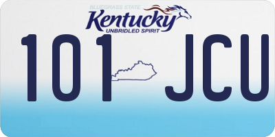 KY license plate 101JCU