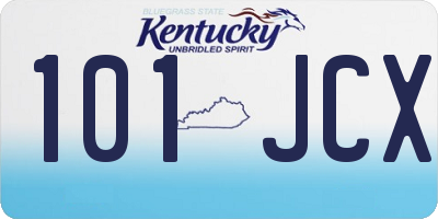 KY license plate 101JCX