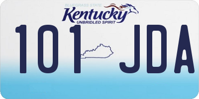 KY license plate 101JDA