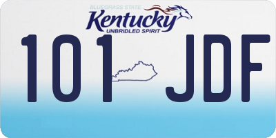 KY license plate 101JDF