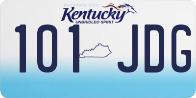 KY license plate 101JDG