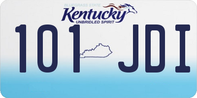 KY license plate 101JDI
