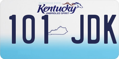 KY license plate 101JDK
