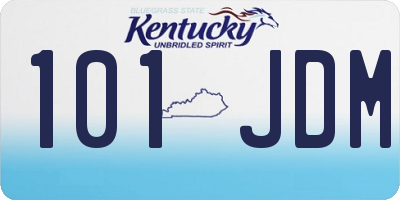 KY license plate 101JDM