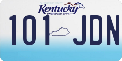 KY license plate 101JDN