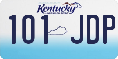 KY license plate 101JDP