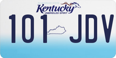 KY license plate 101JDV