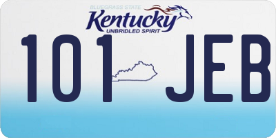 KY license plate 101JEB